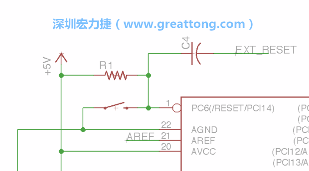 很多PCB設(shè)計(jì)者的設(shè)計(jì)不符合人體工學(xué)，他們使用很小的按鈕、不方便的元件配置和難以解讀的標(biāo)簽，千萬不要變成這樣！這次我們的設(shè)計(jì)有一個(gè)大小合適的重置按鈕（reset button）和可以清楚辨認(rèn)是否已經(jīng)接上電源的LED指示燈。