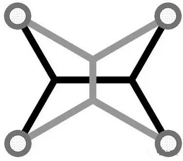 灰色Steiner樹不是最優(yōu)的，但黑色Steiner樹是最優(yōu)的。